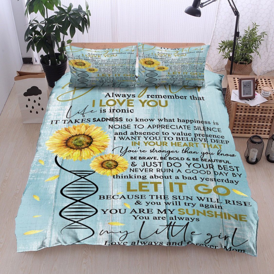 Sunflower To My Daughter From Mom Bedding Set