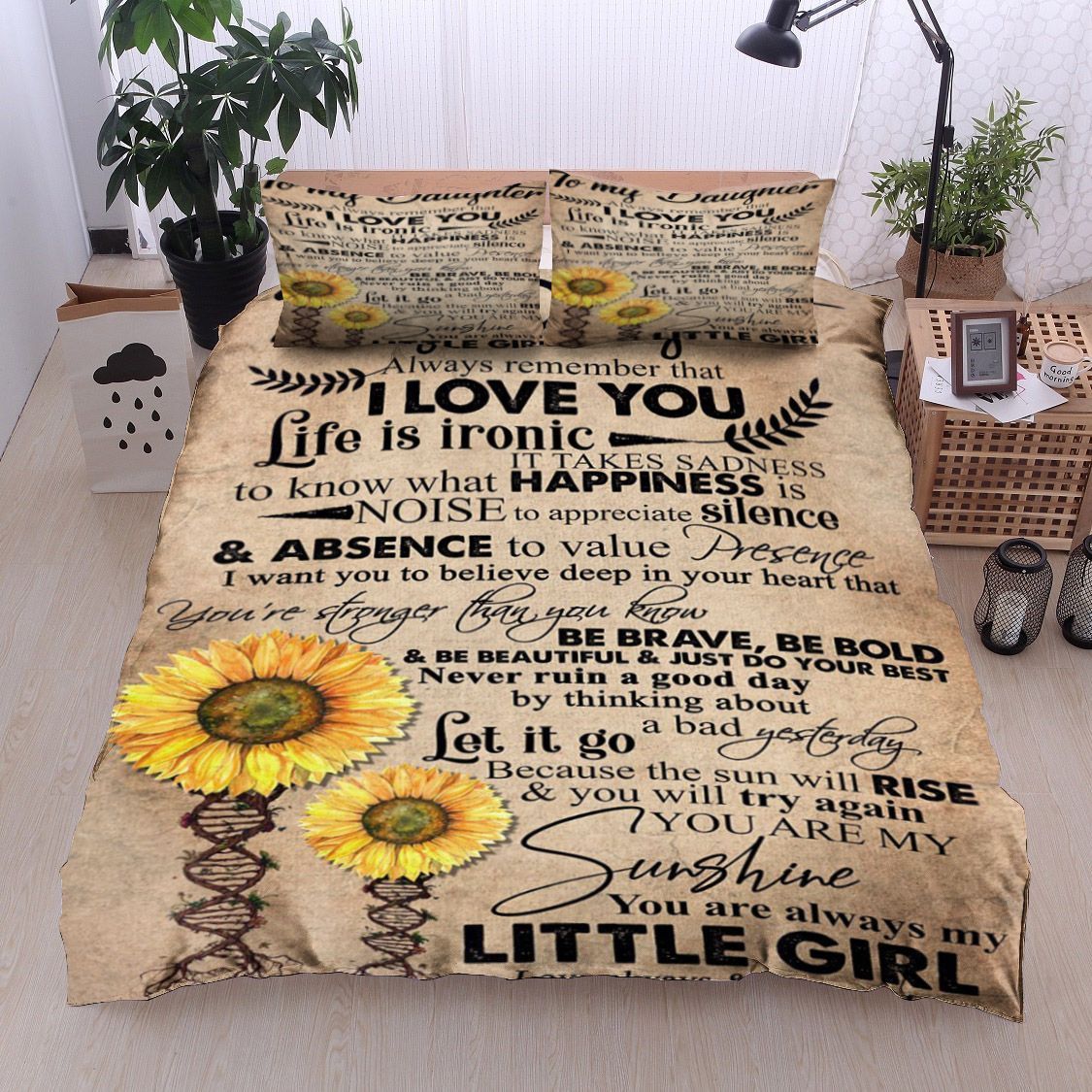 Sunflower To My Daughter From Mom Bedding Set