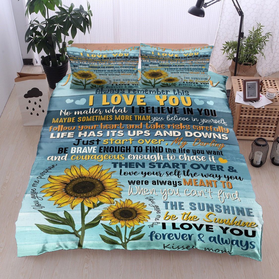 Sunflower To My Daughter From Mom Bedding Set