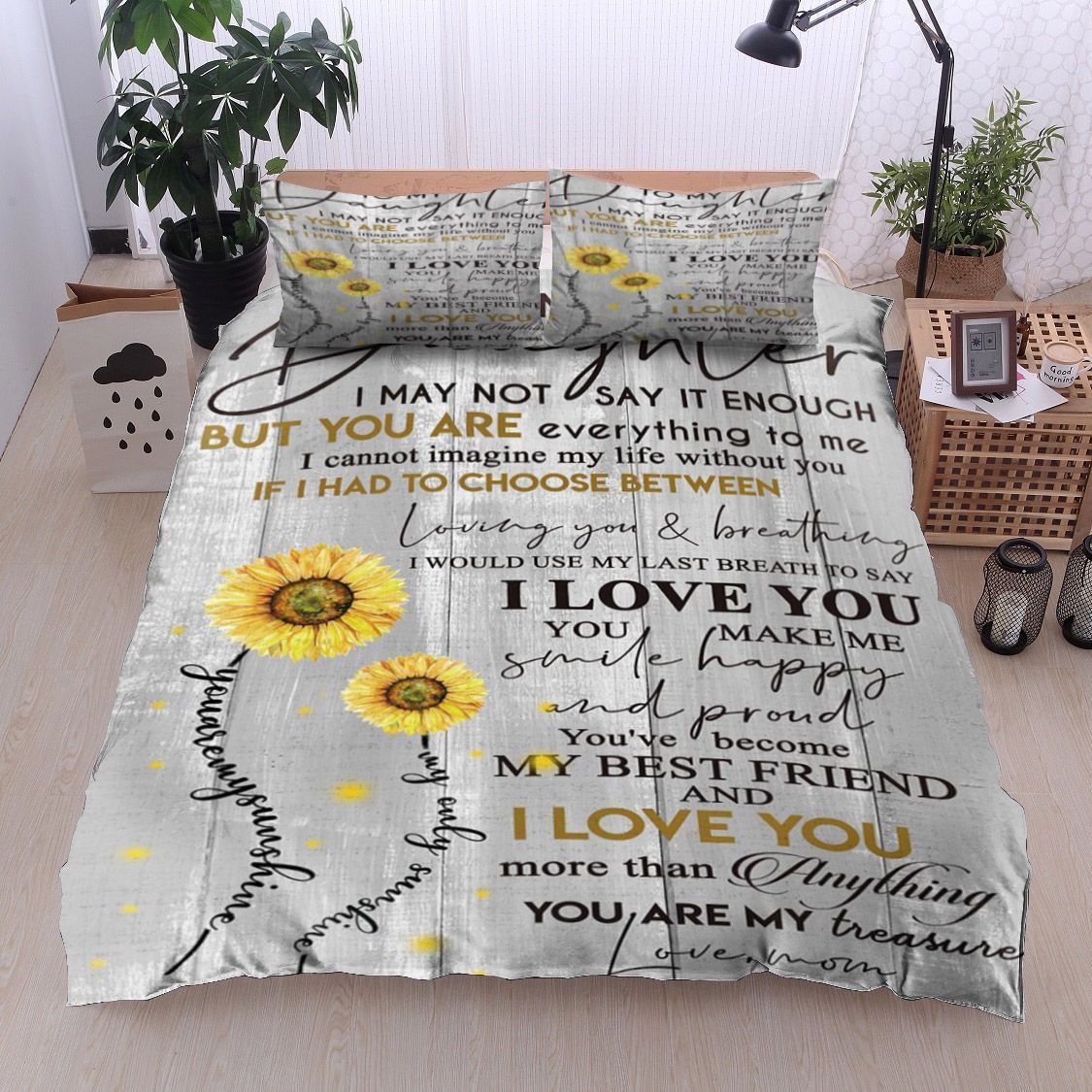 Sunflower To My Daughter From Mom Bedding Set