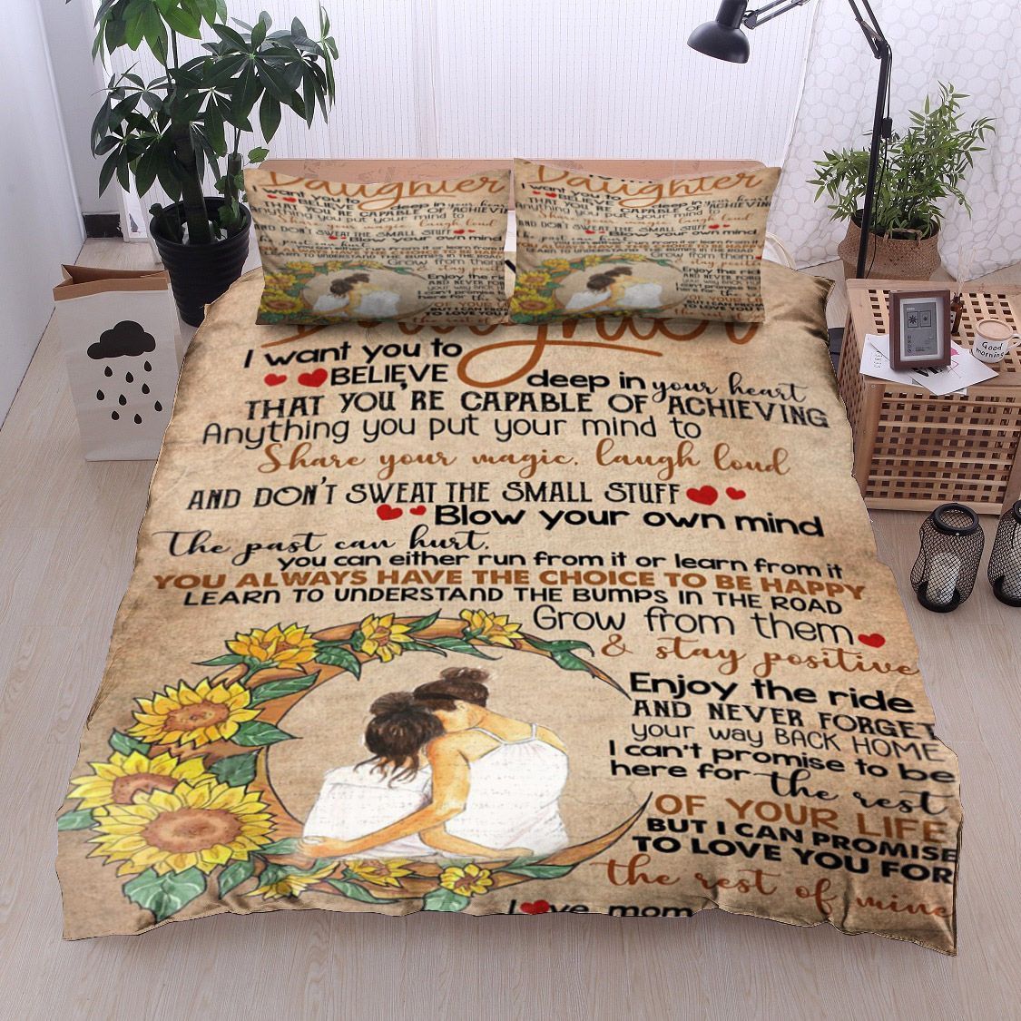 Sunflower To My Daughter From Mom Bedding Set