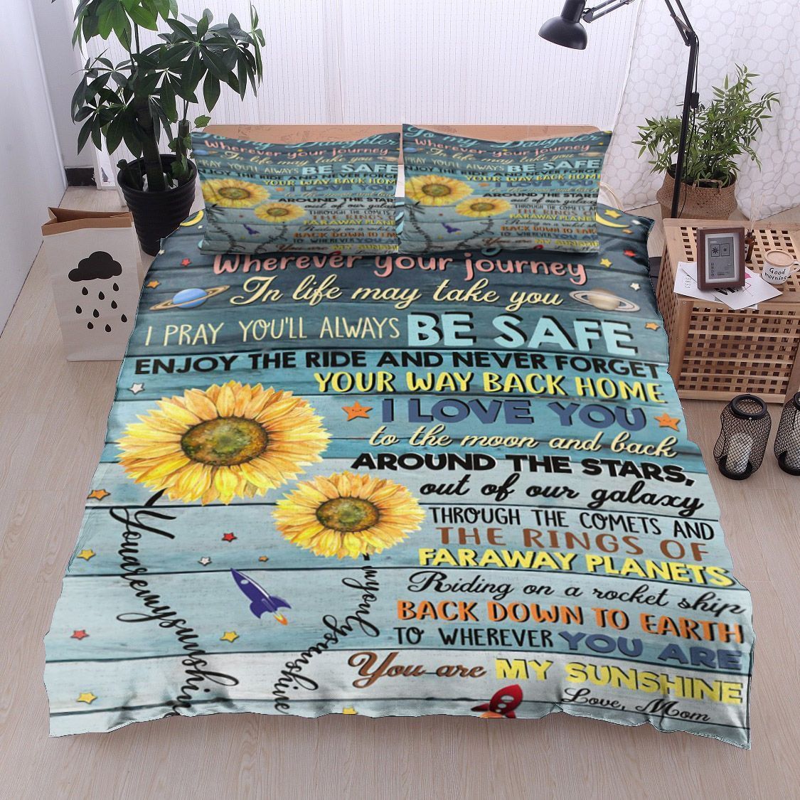 Sunflower To My Daughter Love From Mom Bedding Set
