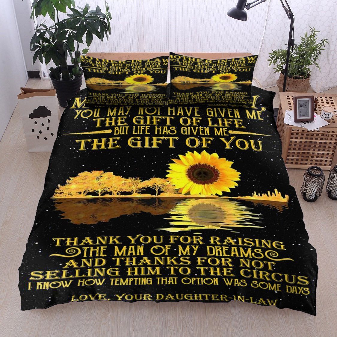 Sunflower To My Dear Mother In Law Love Your Daughter In Law Bedding Set