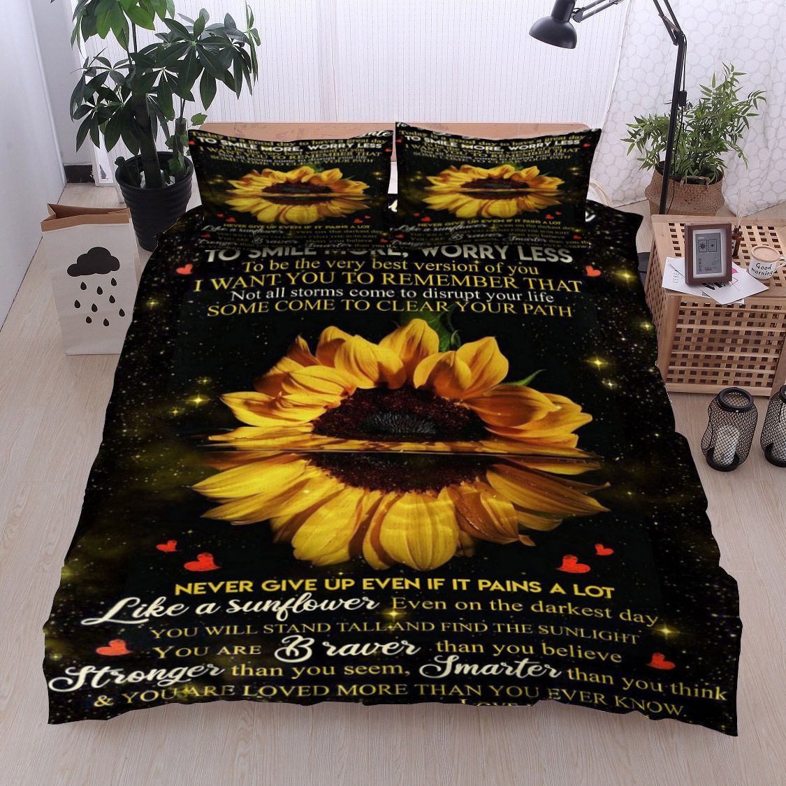 Sunflower To My Gorgeous Daughter Mom Bedding Set