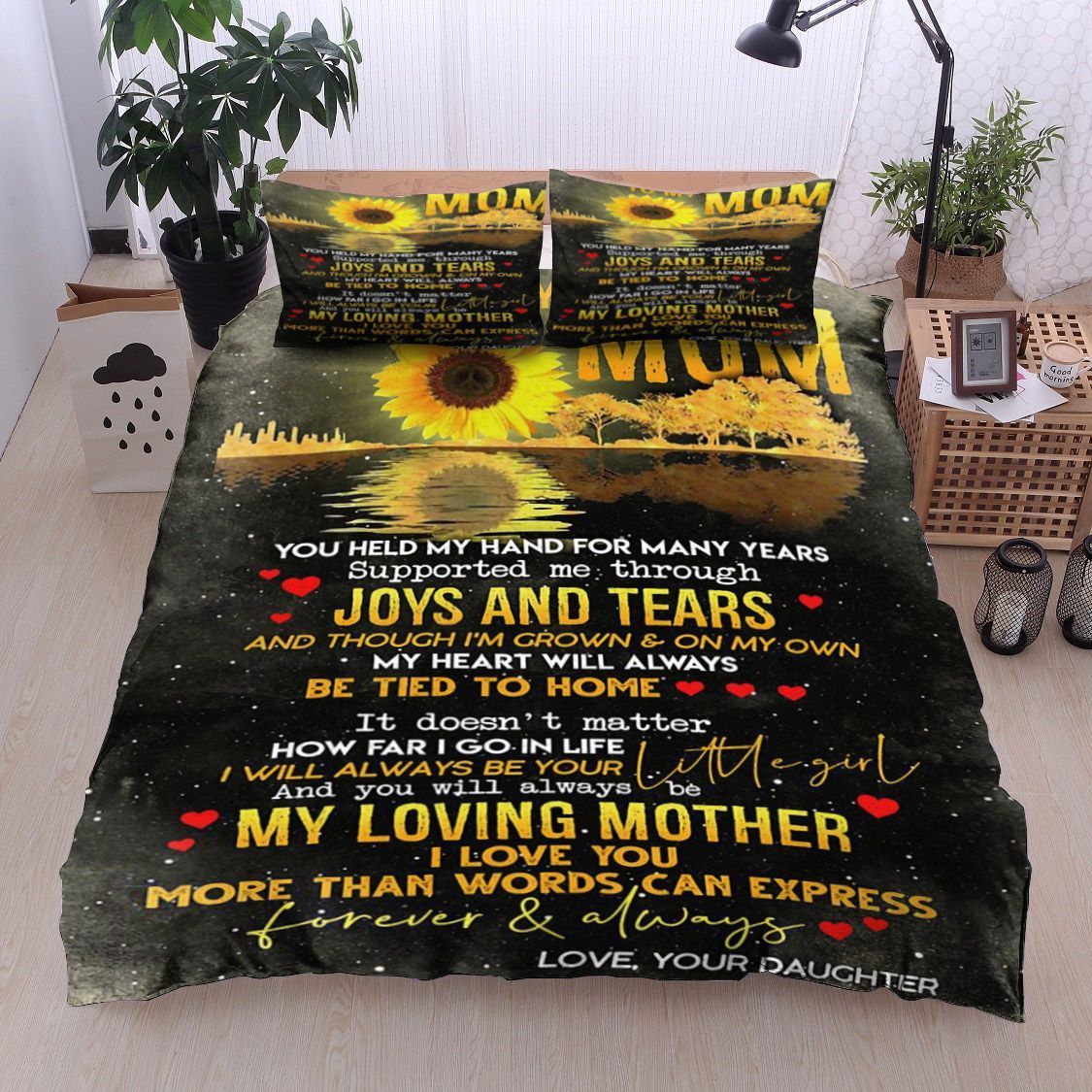 Sunflower To My Mom Love Your Daughter Bedding Set