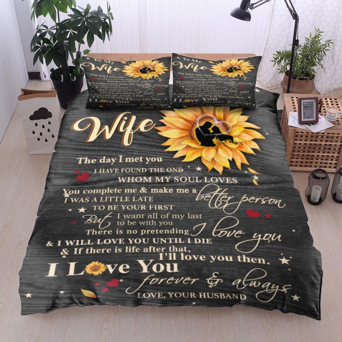Sunflower To My Wife Bedding Set