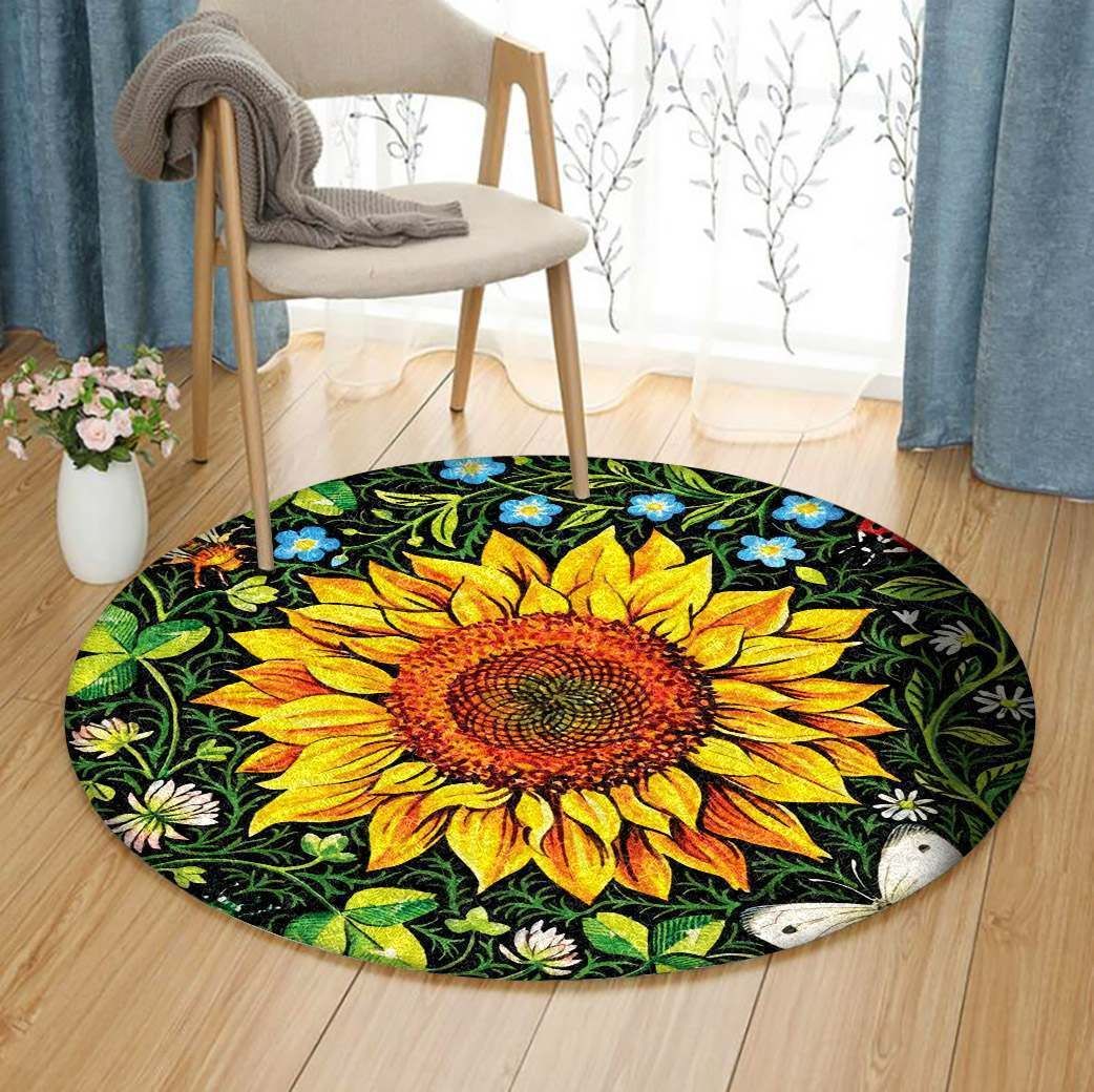 Sunflower Round Carpet