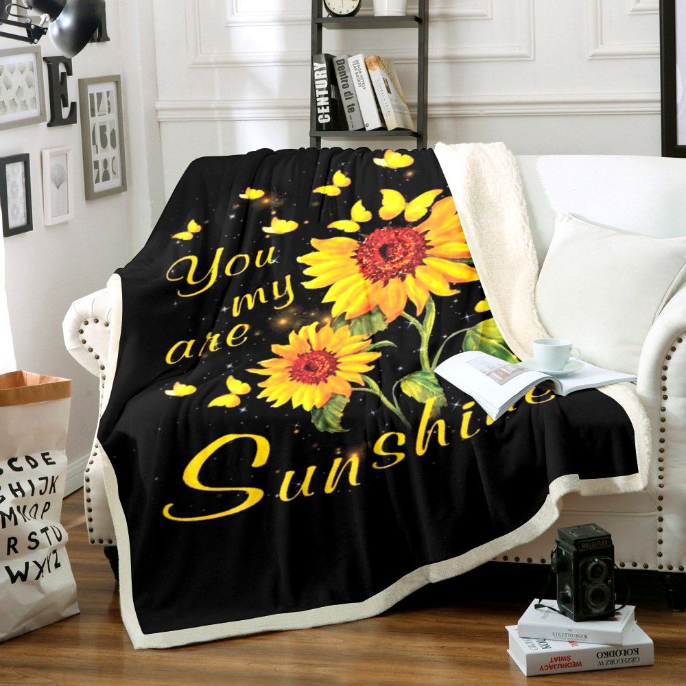 Sunflower Sherpa Fleece Blanket