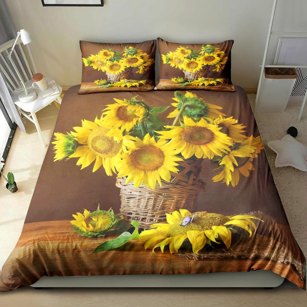 Sunflower Vase Art Bedding Set