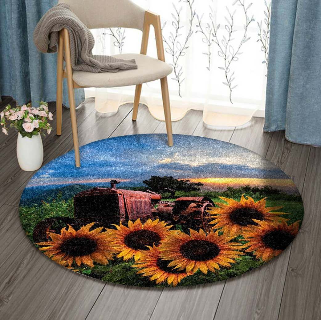 Sunflower Round Carpet