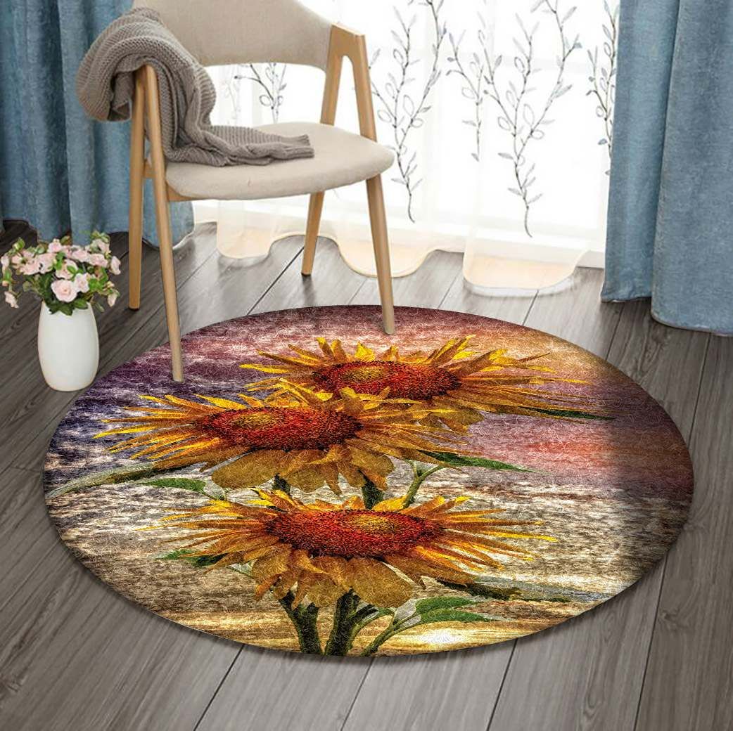 Sunflower Round Carpet