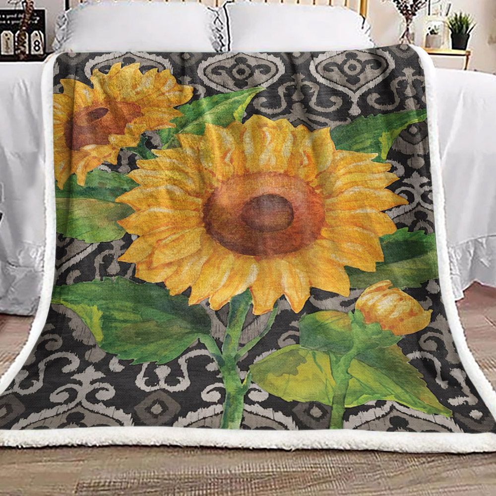 Sunflower Sherpa Fleece Blanket