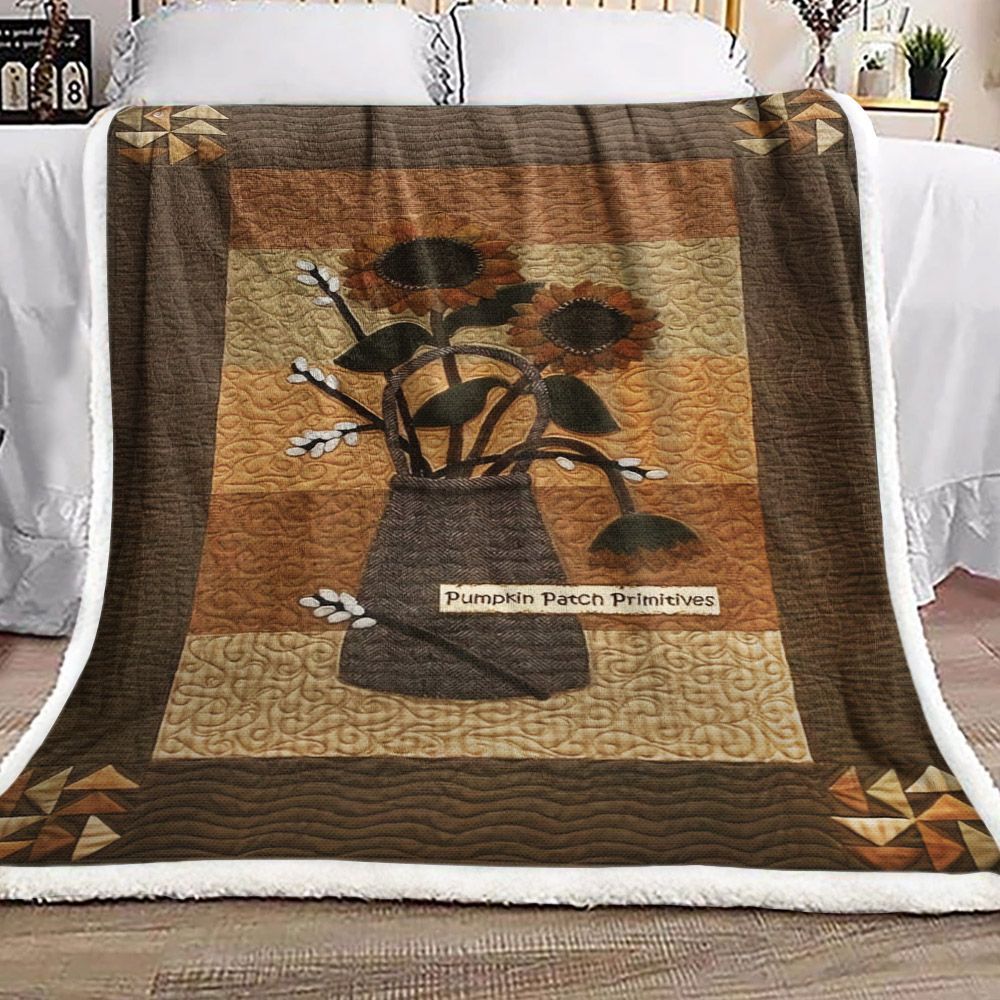 Sunflower Sherpa Fleece Blanket