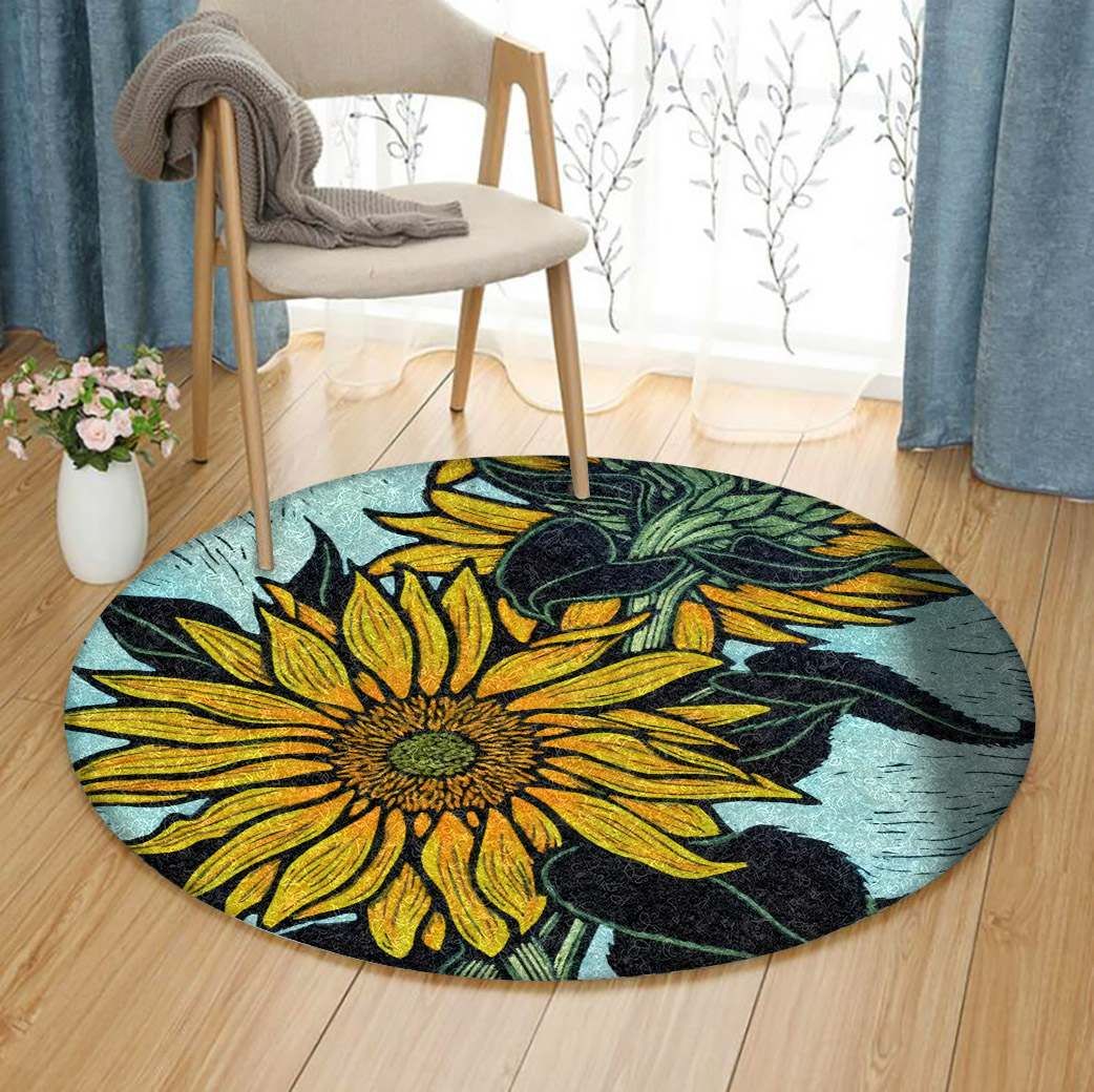 Sunflower Round Carpet