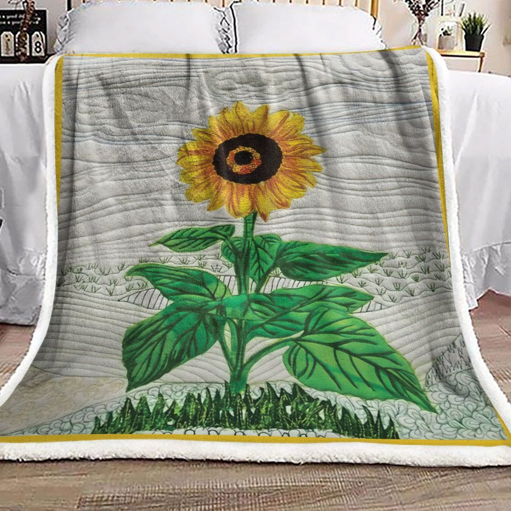Sunflower Sherpa Fleece Blanket