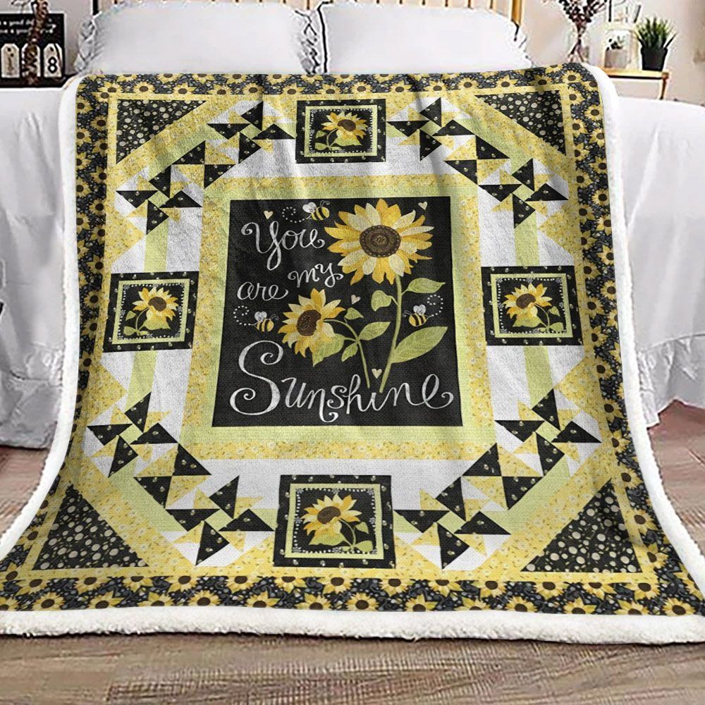 Sunflower Sherpa Fleece Blanket
