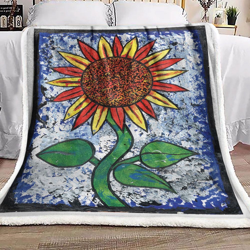 Sunflower Sherpa Fleece Blanket