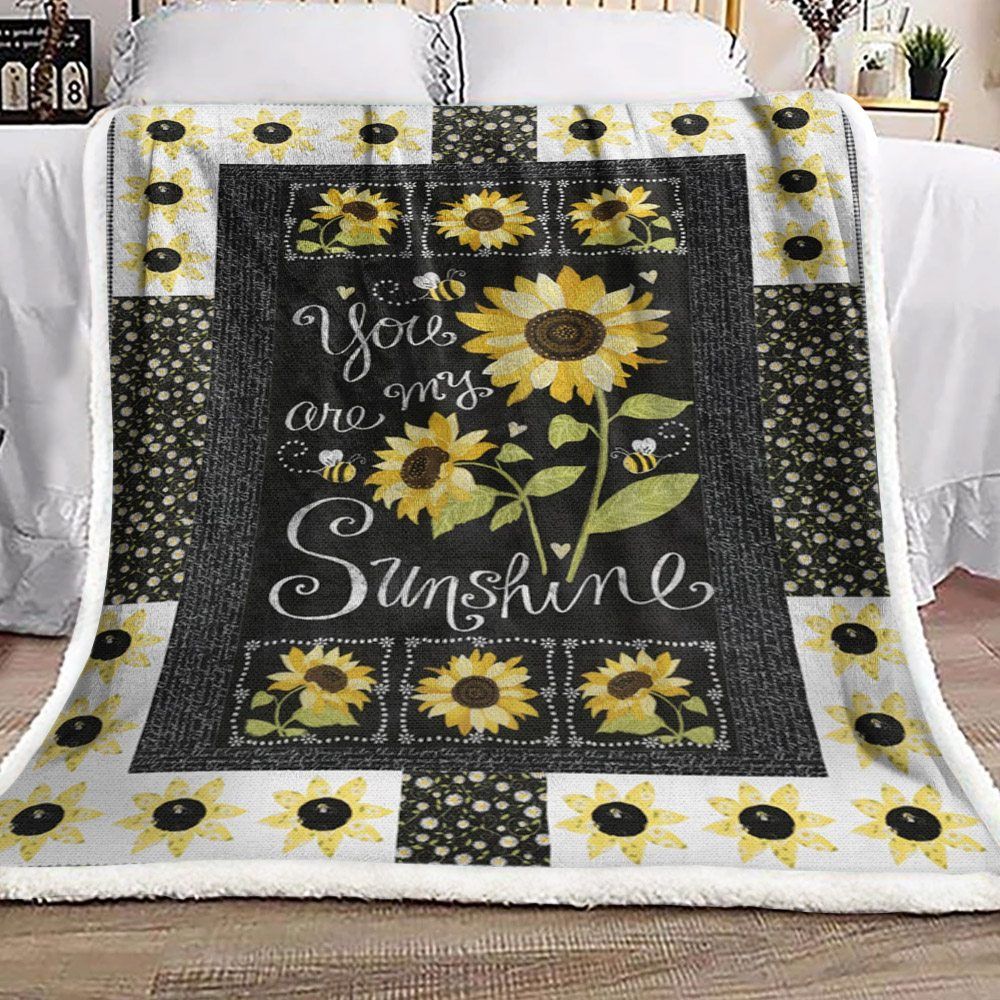 Sunflower Sherpa Fleece Blanket