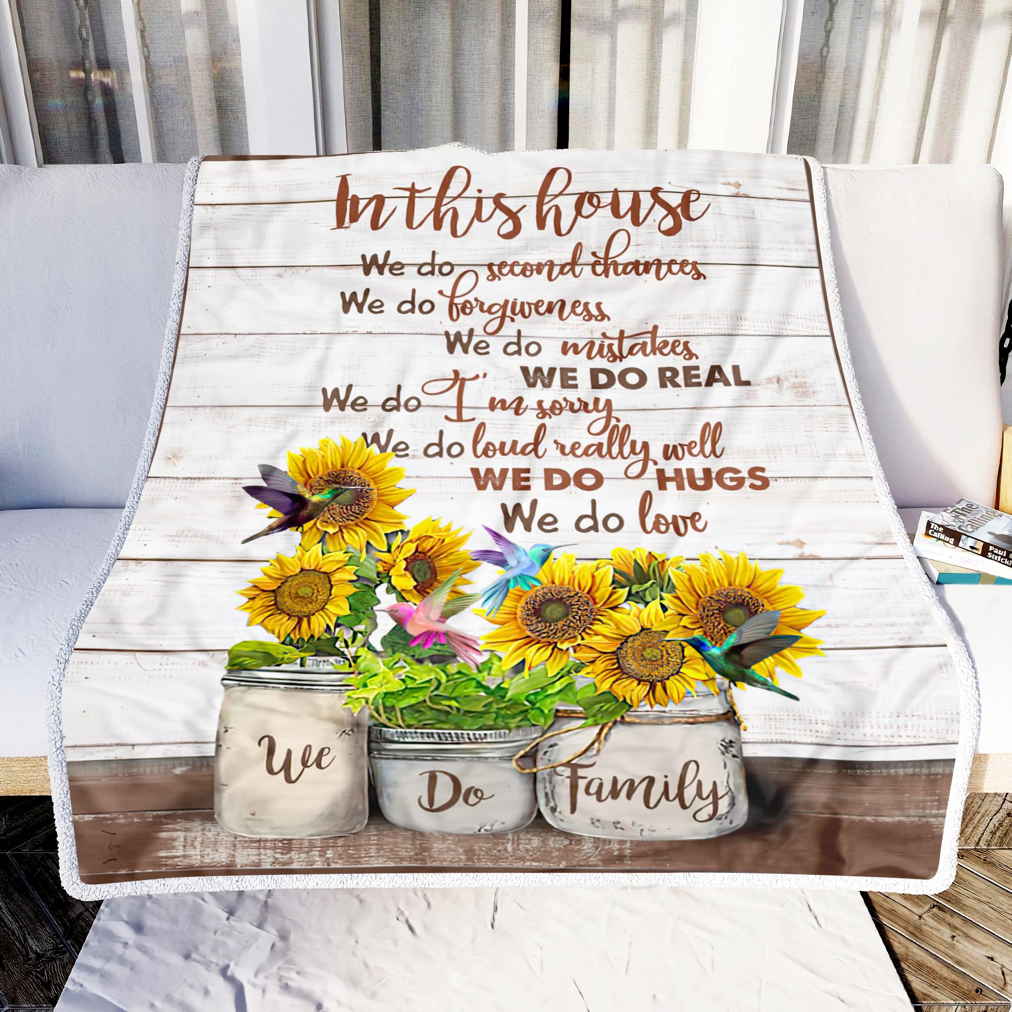 Sunflower We Do Family Fleece Blanket