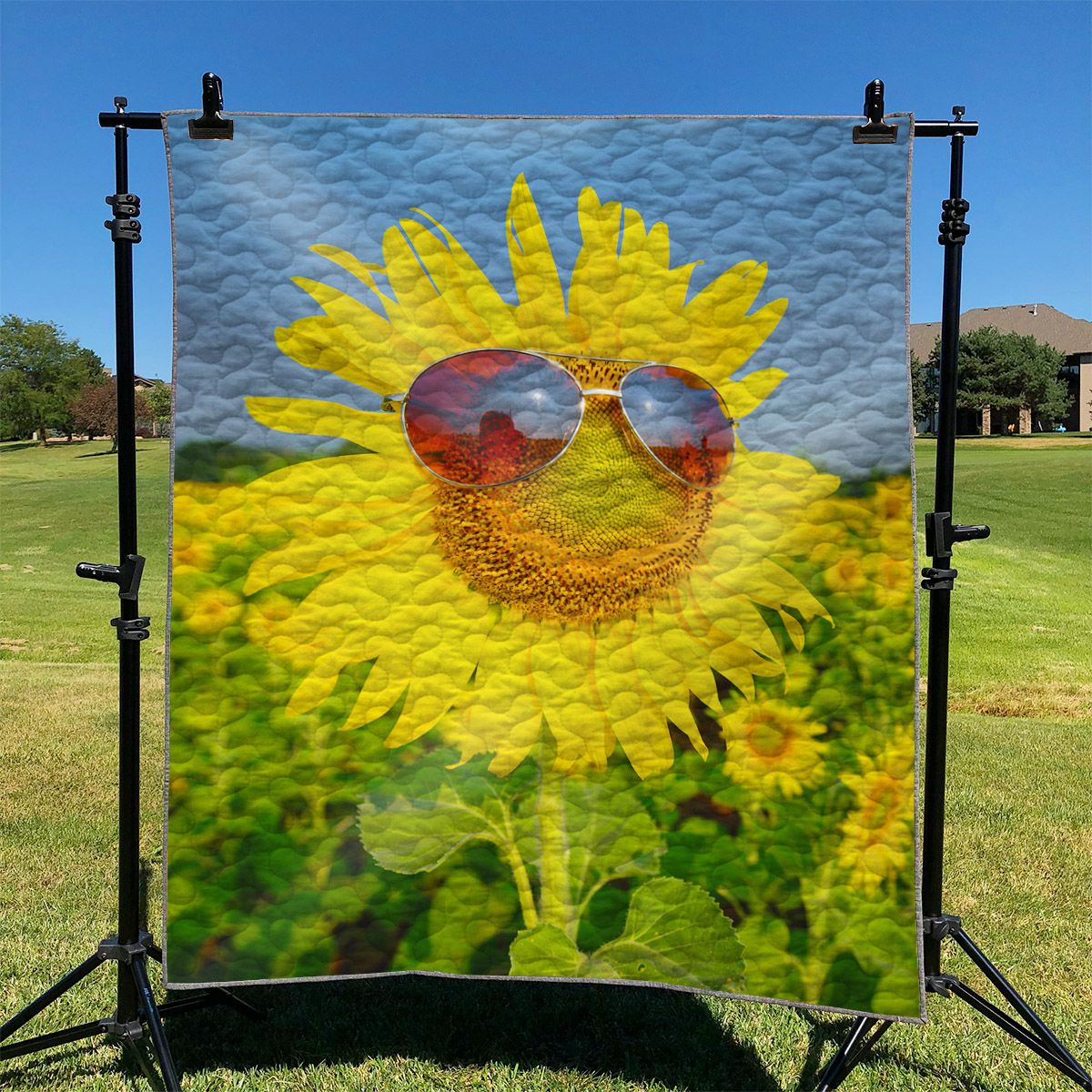 Sunflower With Sunglass NI1911183DT Quilt Blanket