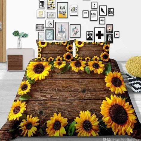 Sunflower Wood Bedding Set