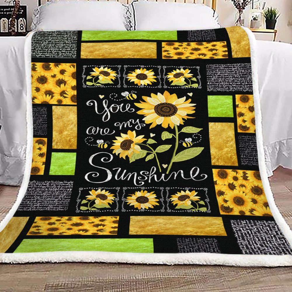 Sunflower Sherpa Fleece Blanket