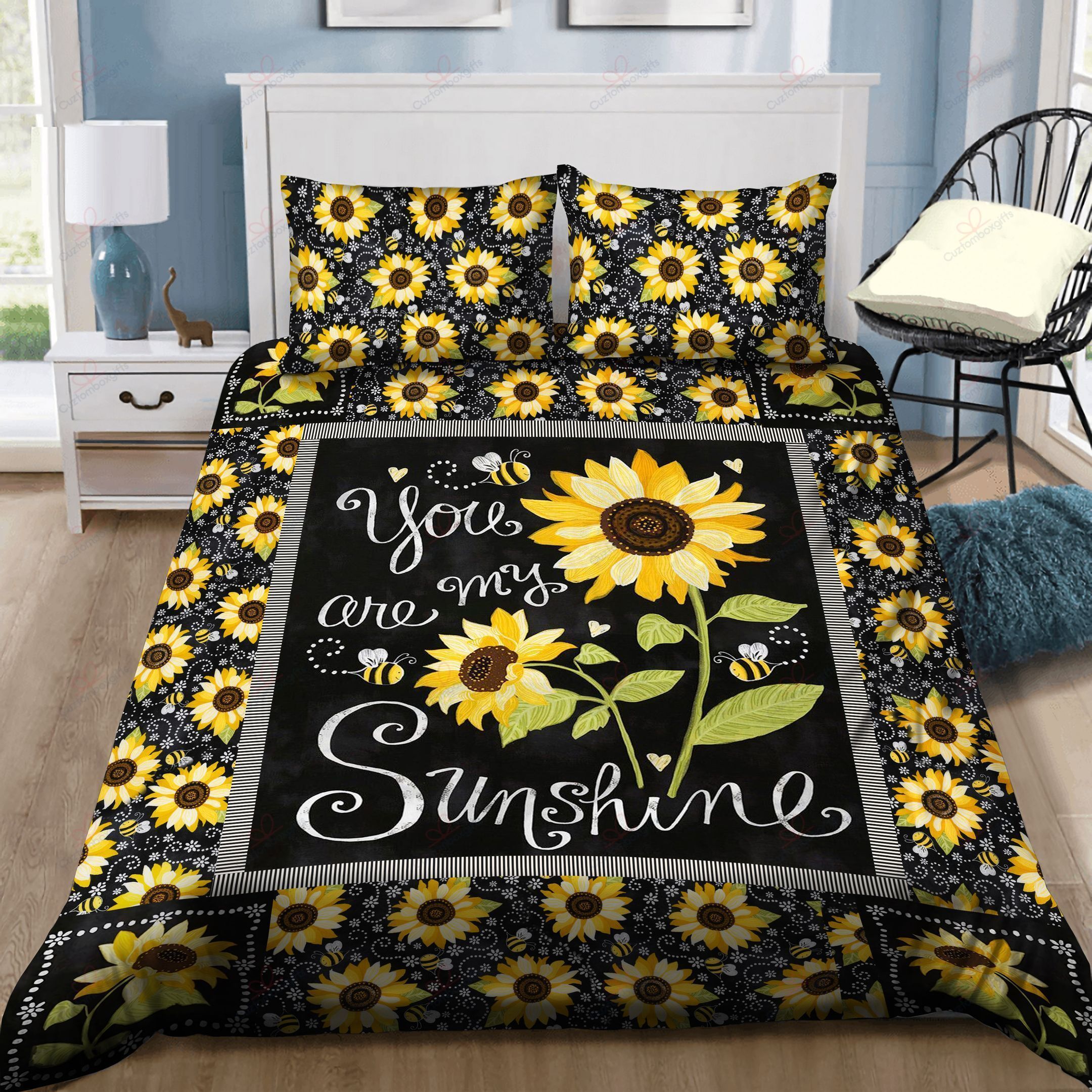 Sunflower You Are My Sunshine Bedding Set