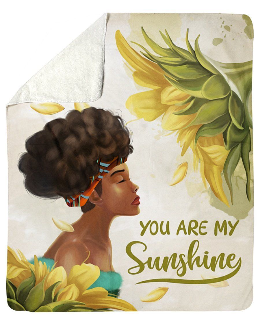 Sunflower You Are My Sunshine Fleece Blanket Sherpa Blanket