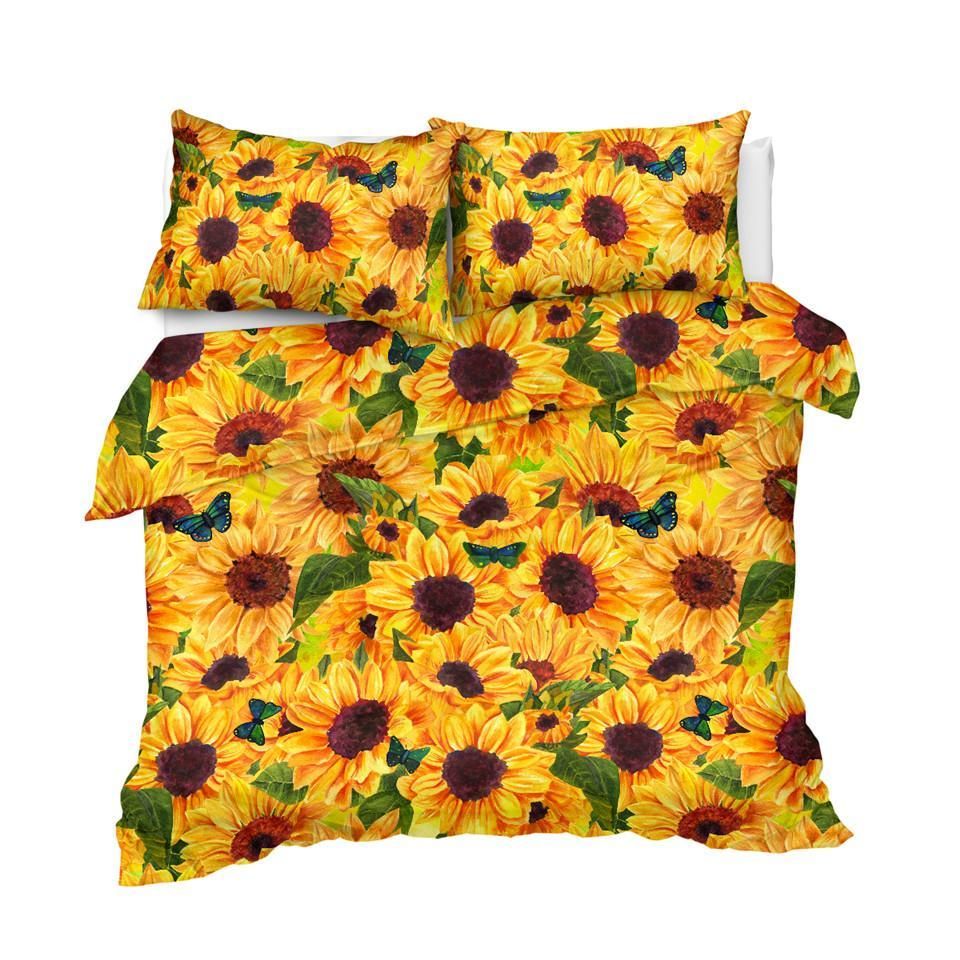 Sunflowers Garden Background Bedding Set