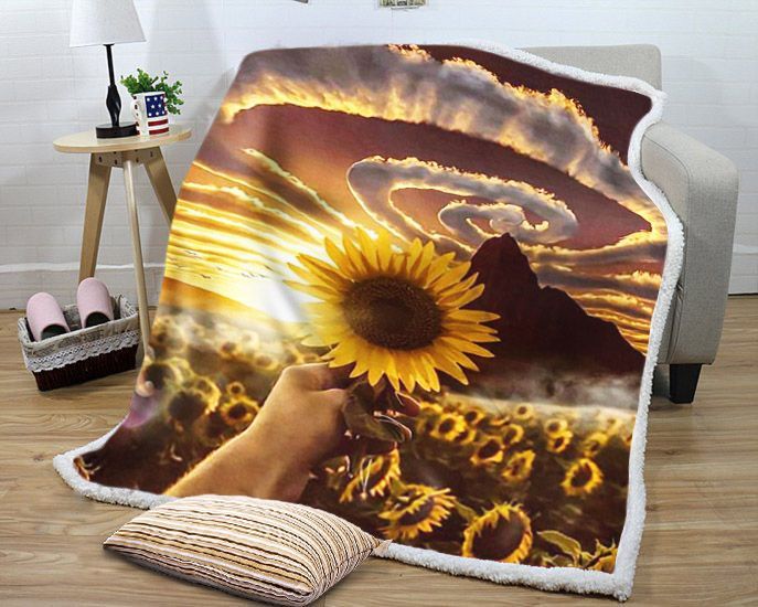 Sunflowers Hill Sherpa Fleece Blanket