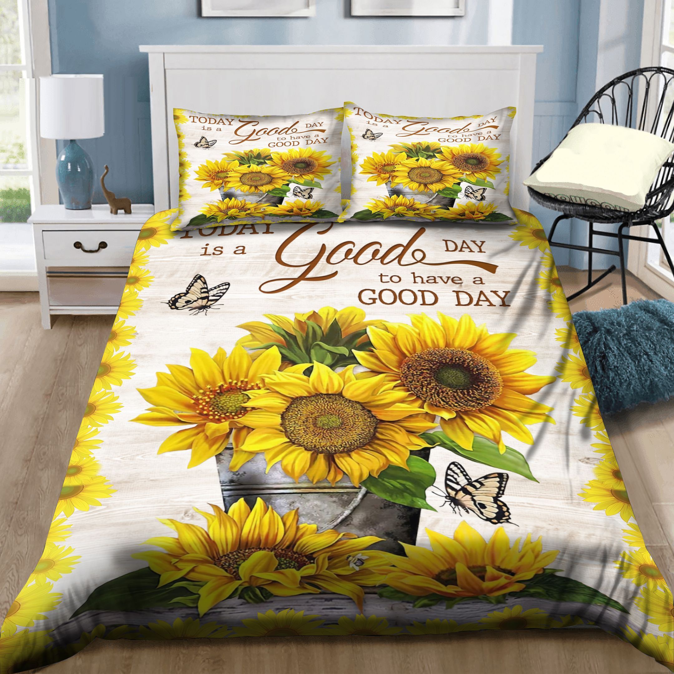 Sunflowers Today Is A Good Day Bedding Set
