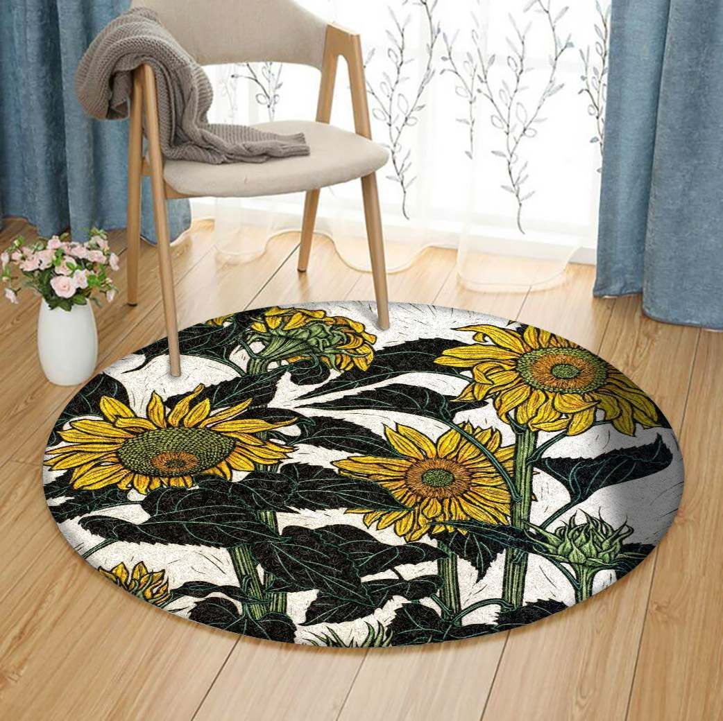 Sunflowers Round Carpet