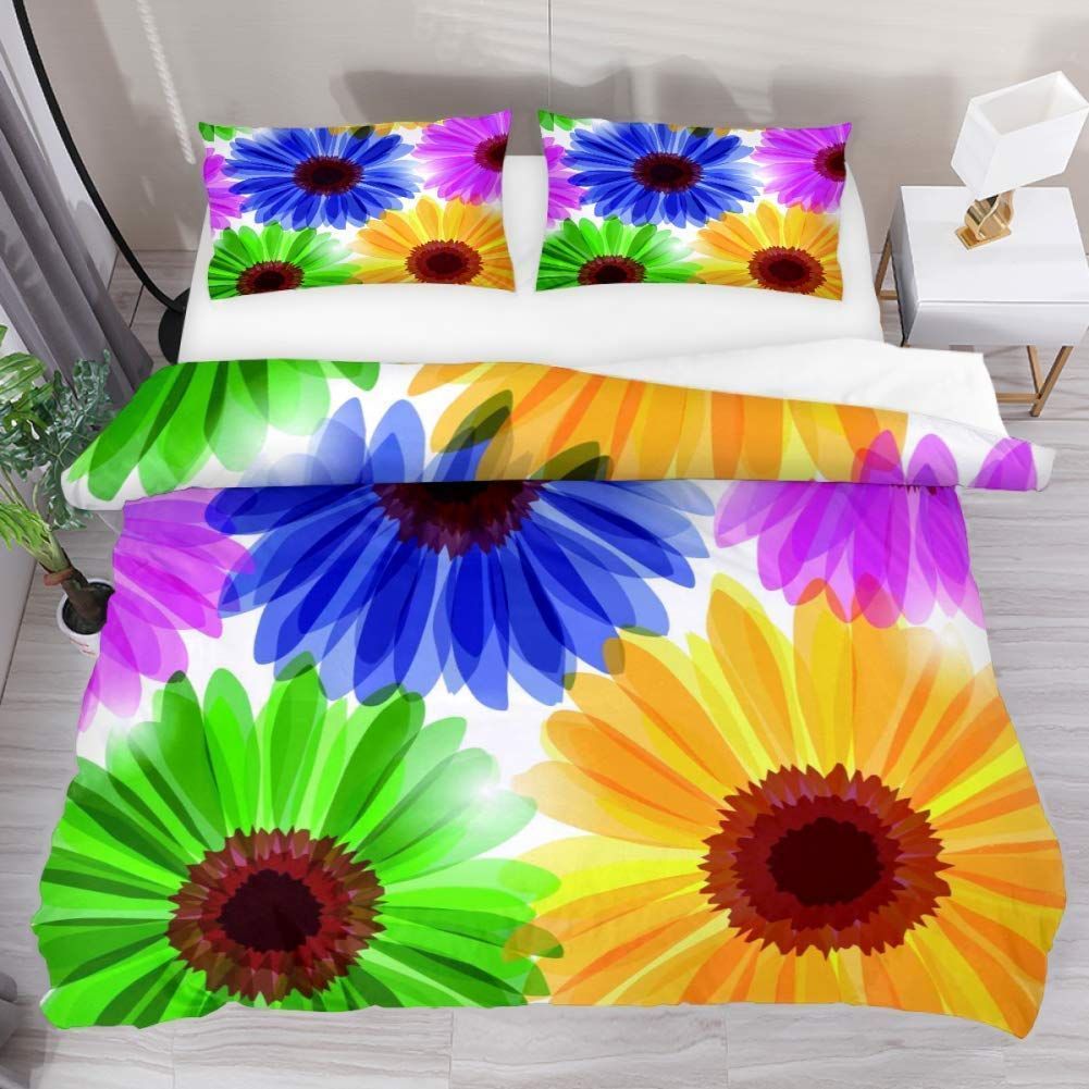 Sunflowers With Watercolor Bedding Set
