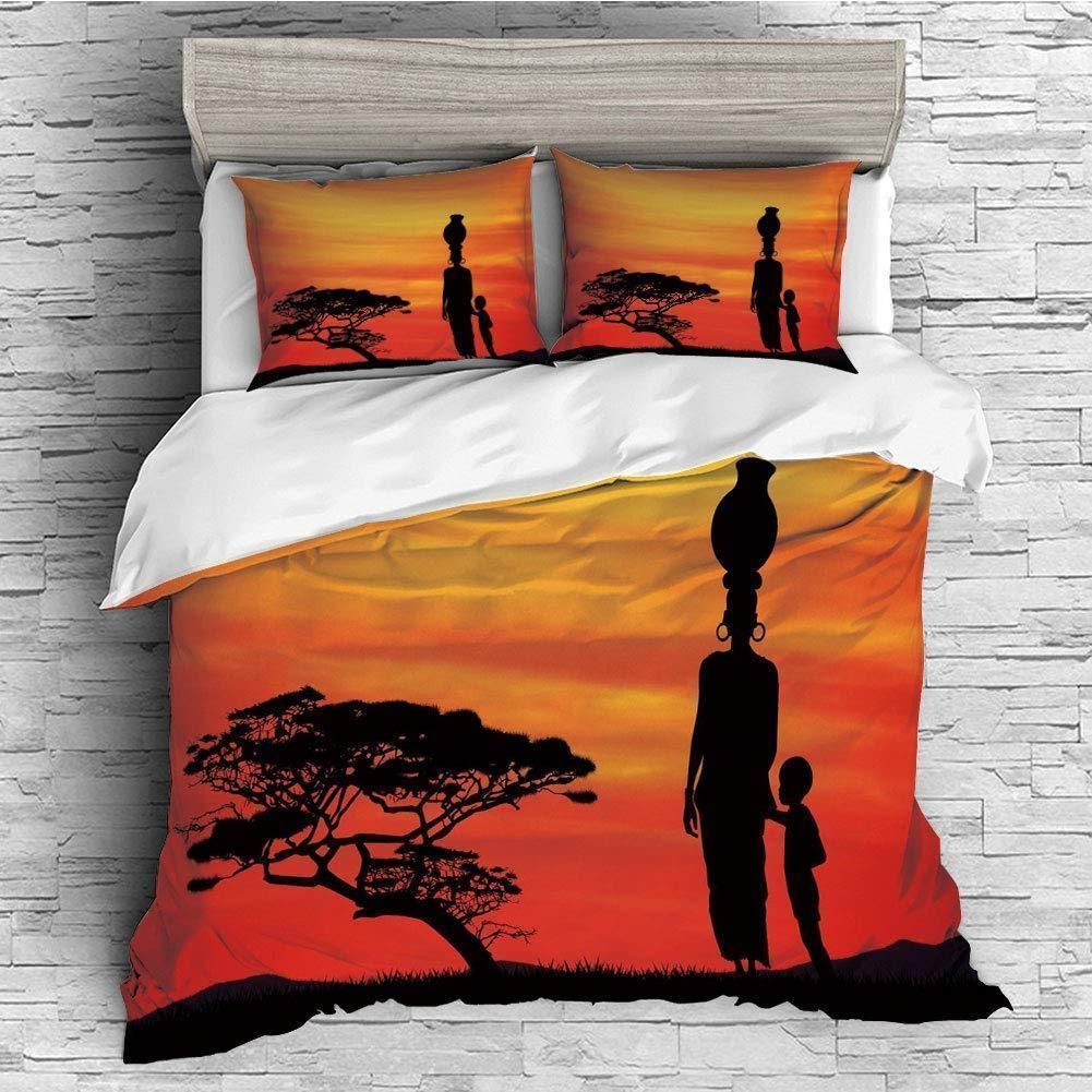 Sunset Acacia Tree Decorative Bedding Set