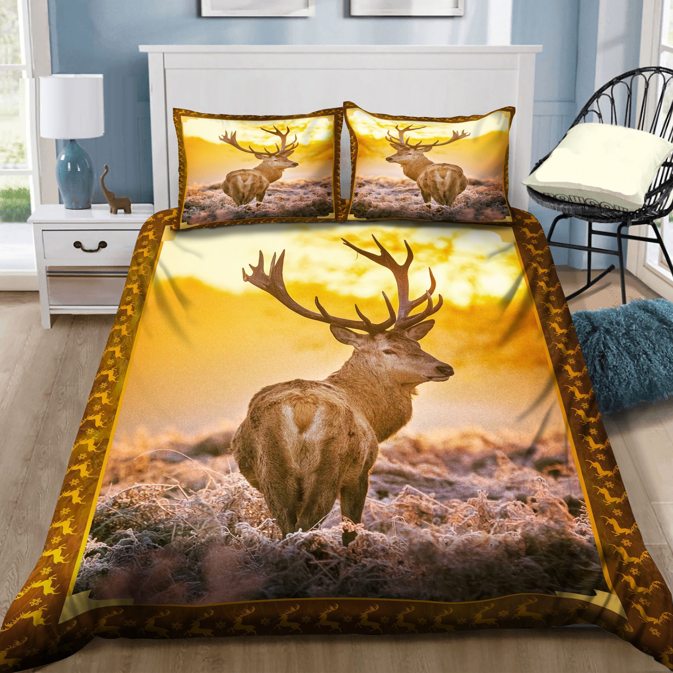 Sunset Deer Bedding Set
