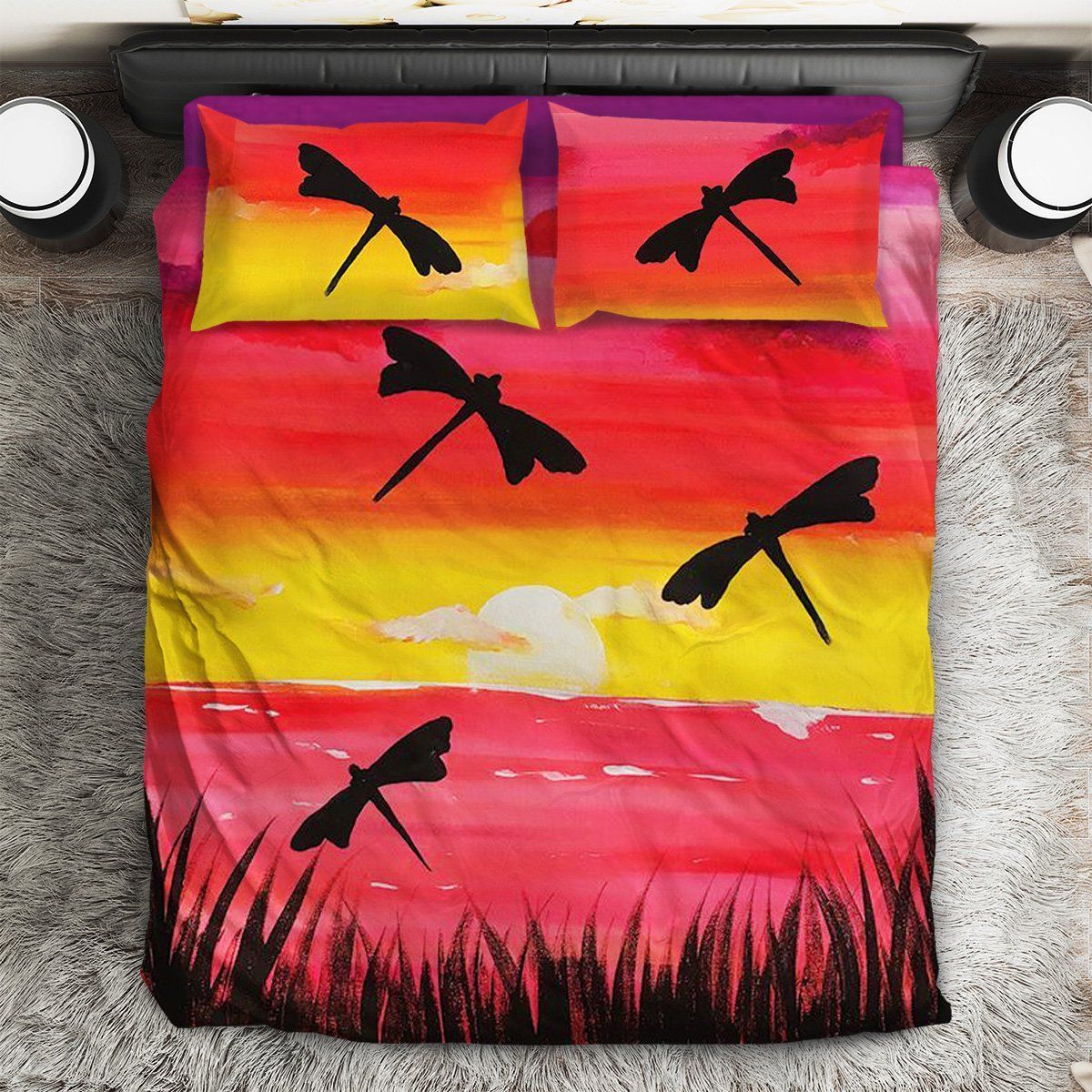 Sunset Dragonfly Bedding Set