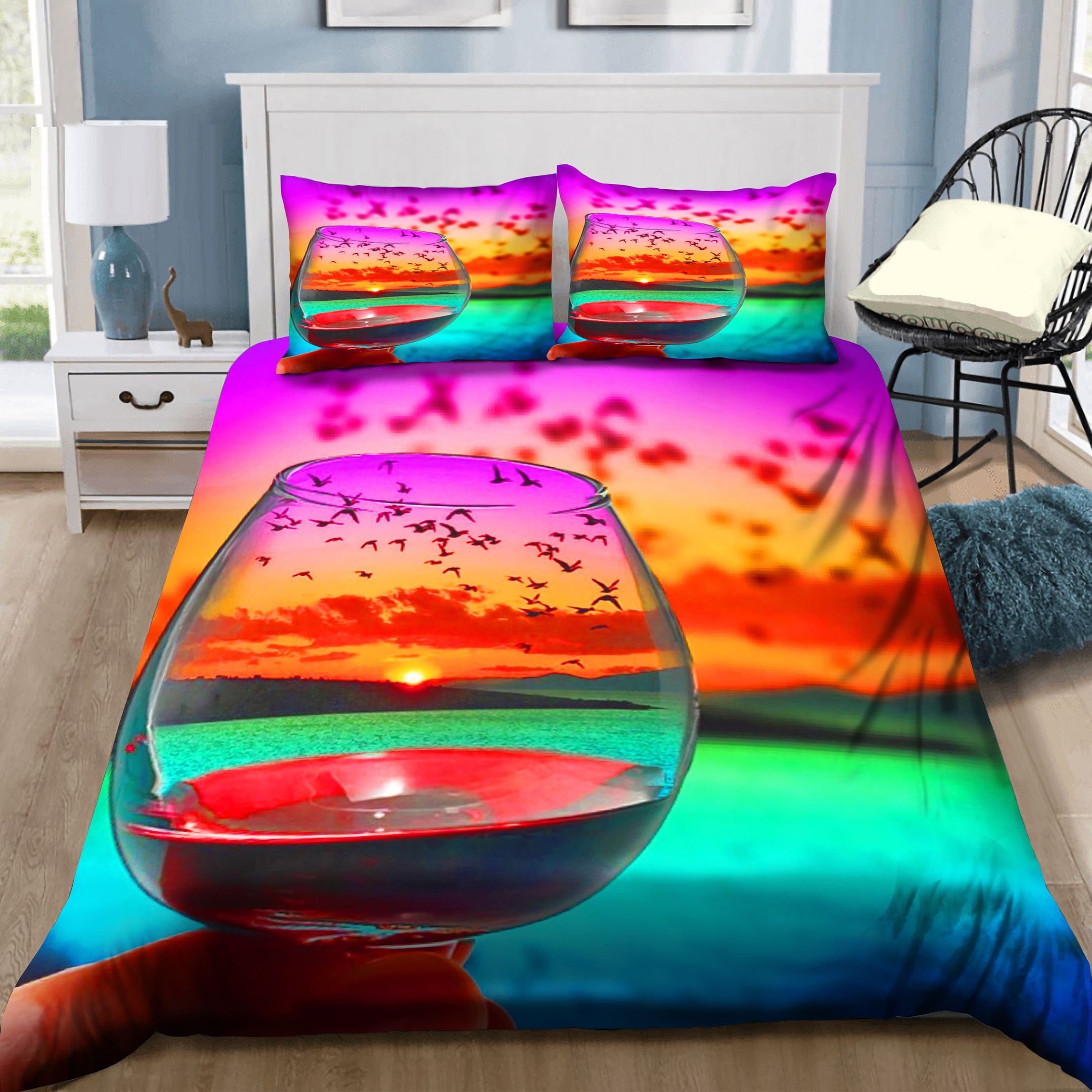Sunset Love Travel Bedding Set