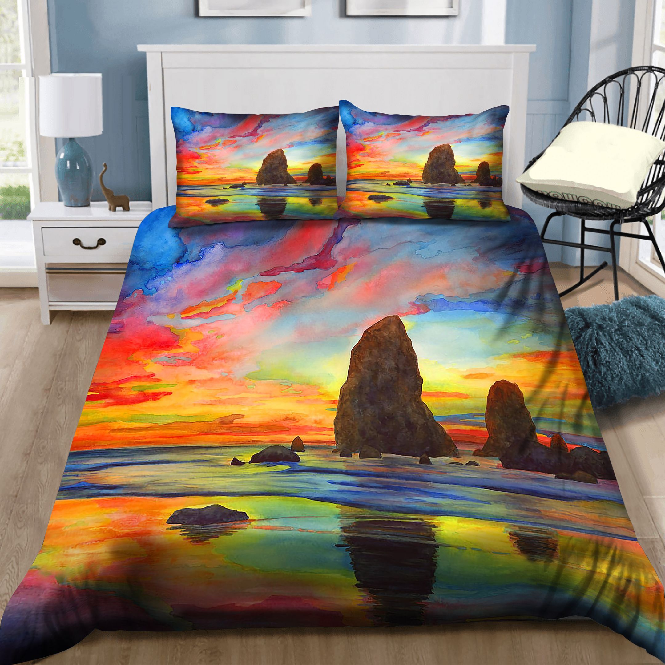 Sunset On Ocean Bedding Set