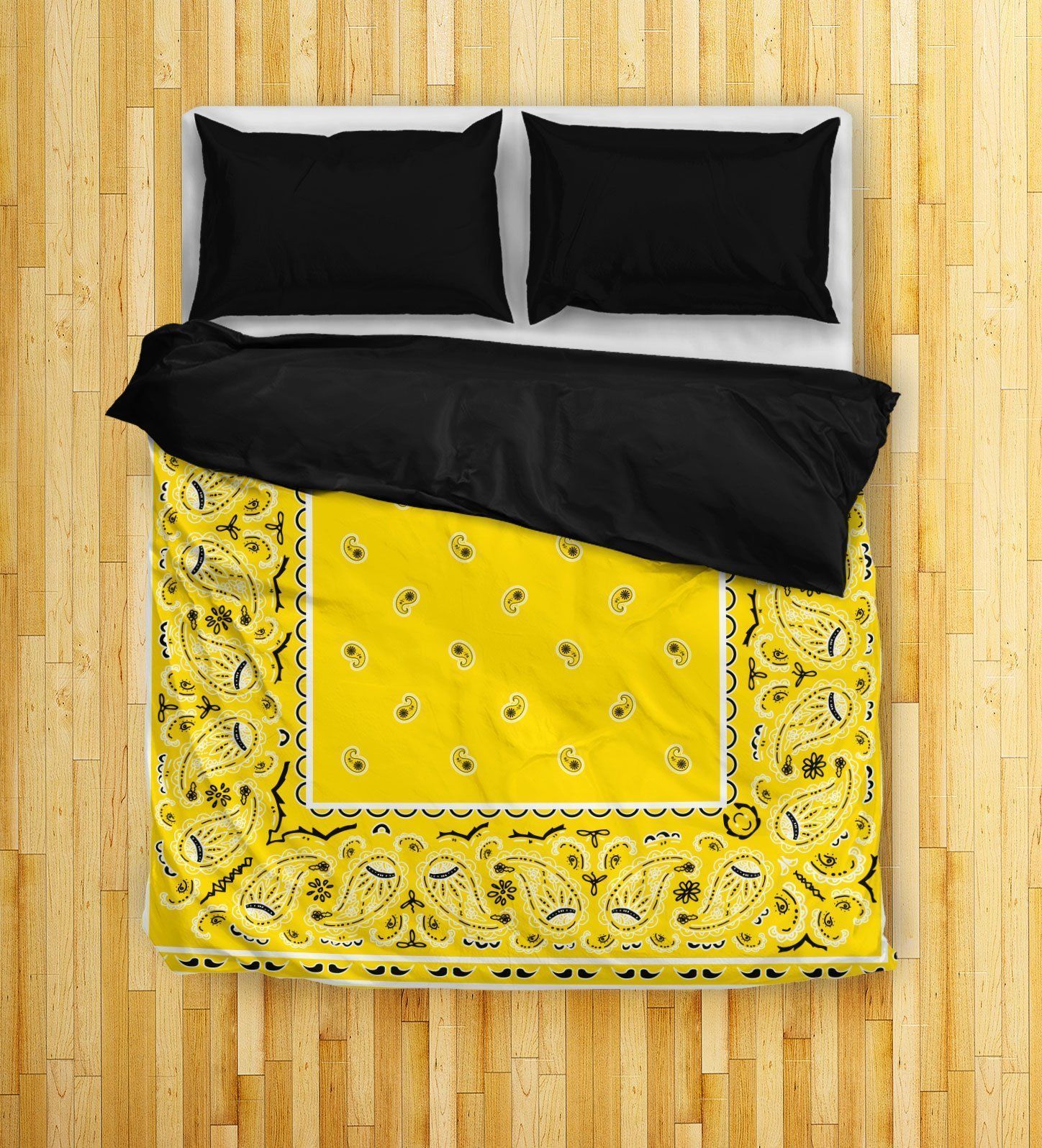Sunshine Yellow Bandana Bedding Set