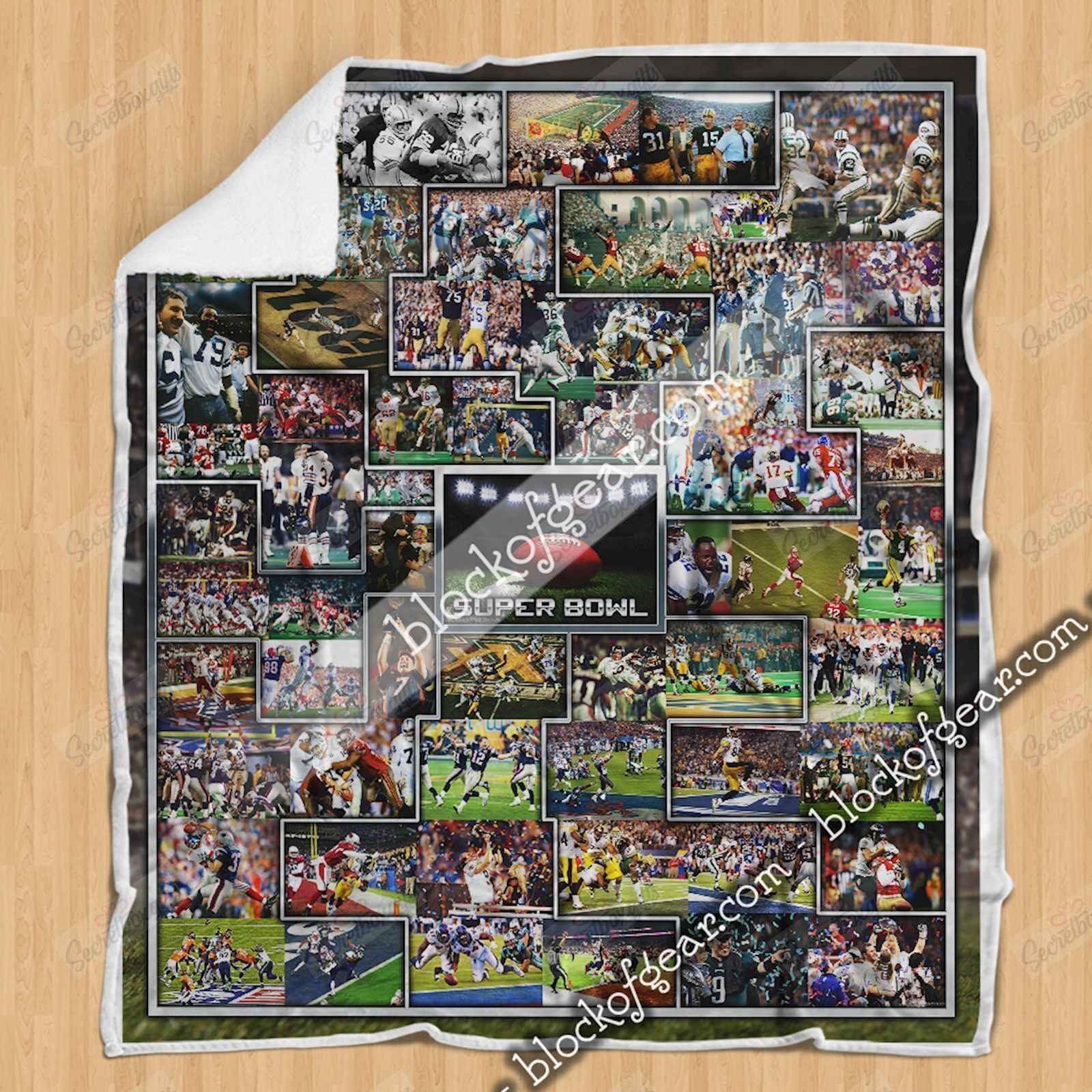 Super Bowl Through The Years Fleece Blanket