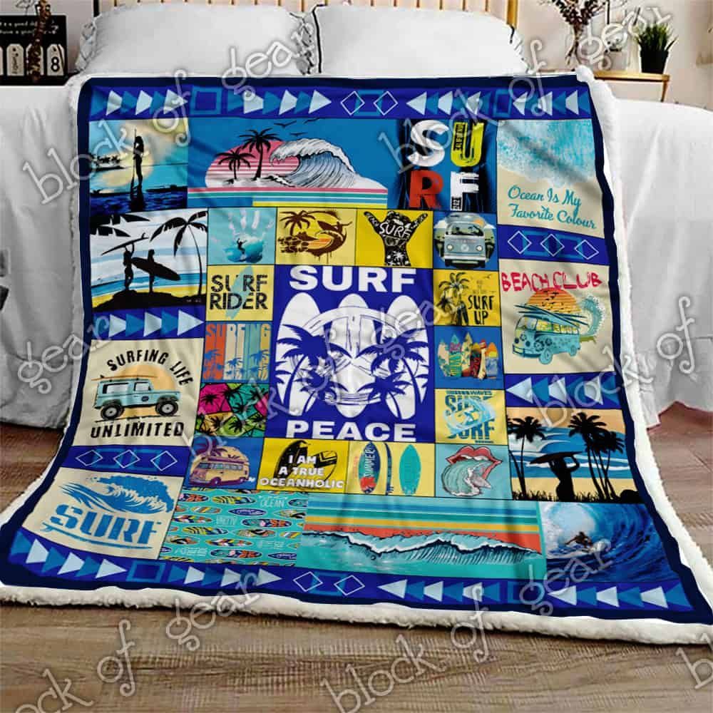 Surfing Fleece Blanket