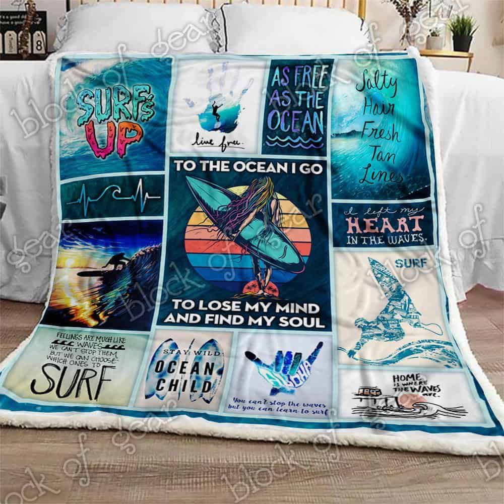 Surfing Fleece Blanket