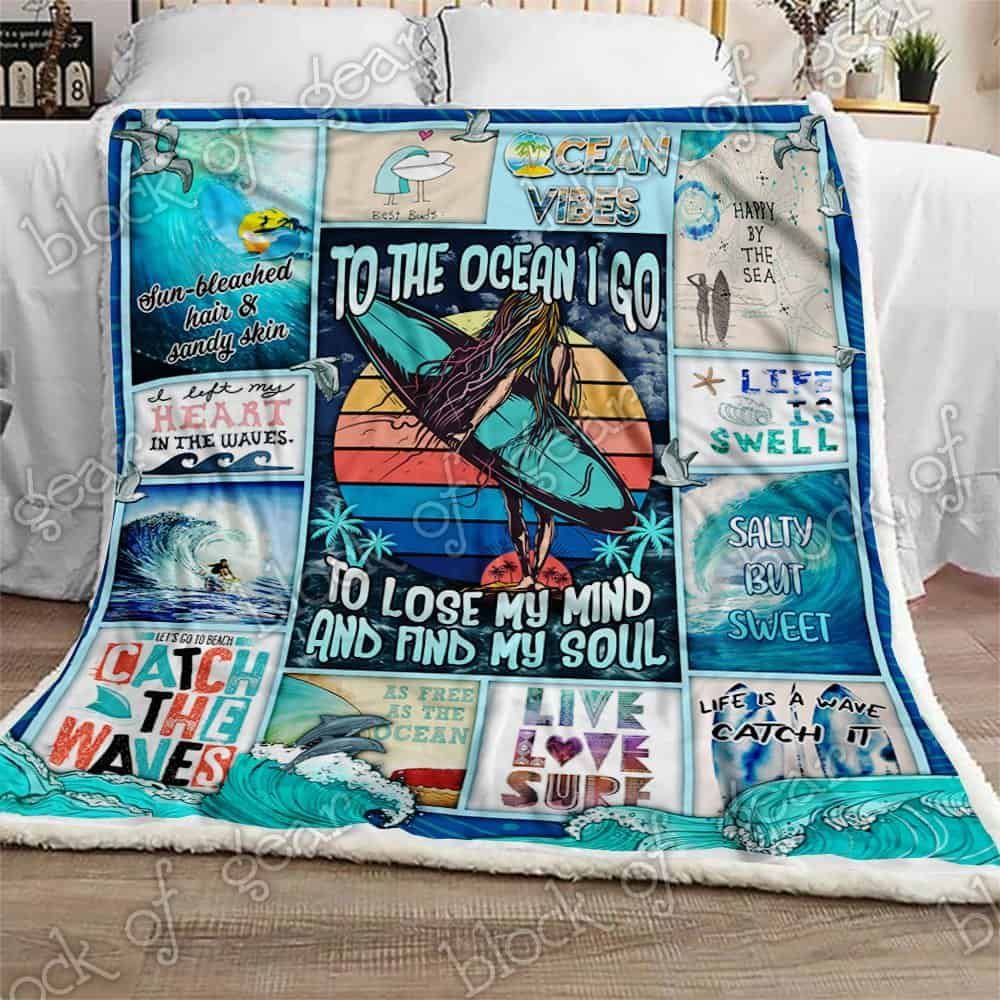 Surfing Fleece Blanket