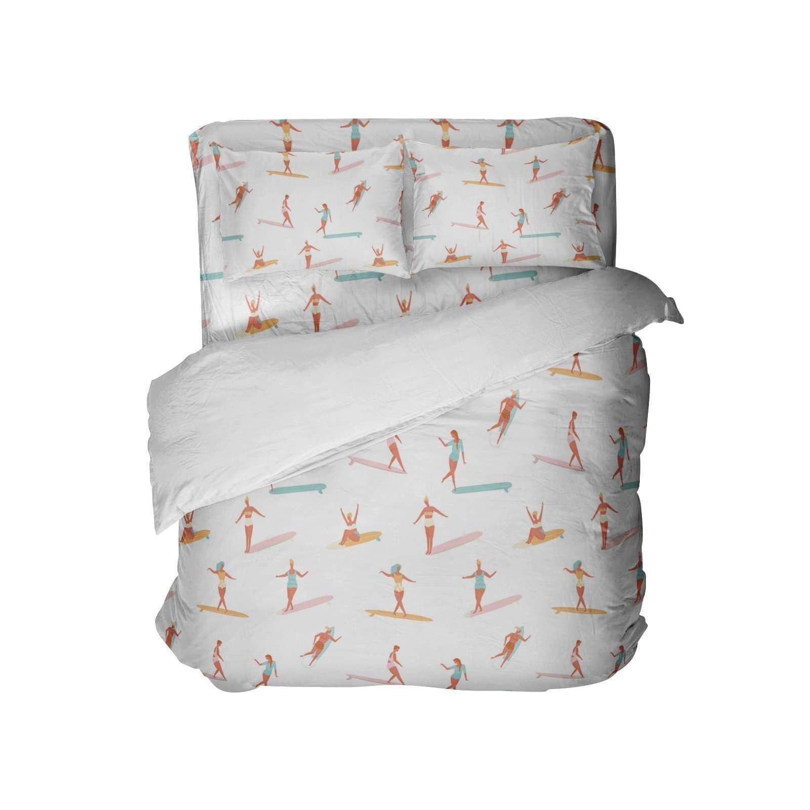 Surfing Ladies Surfer Girl Bedding Set
