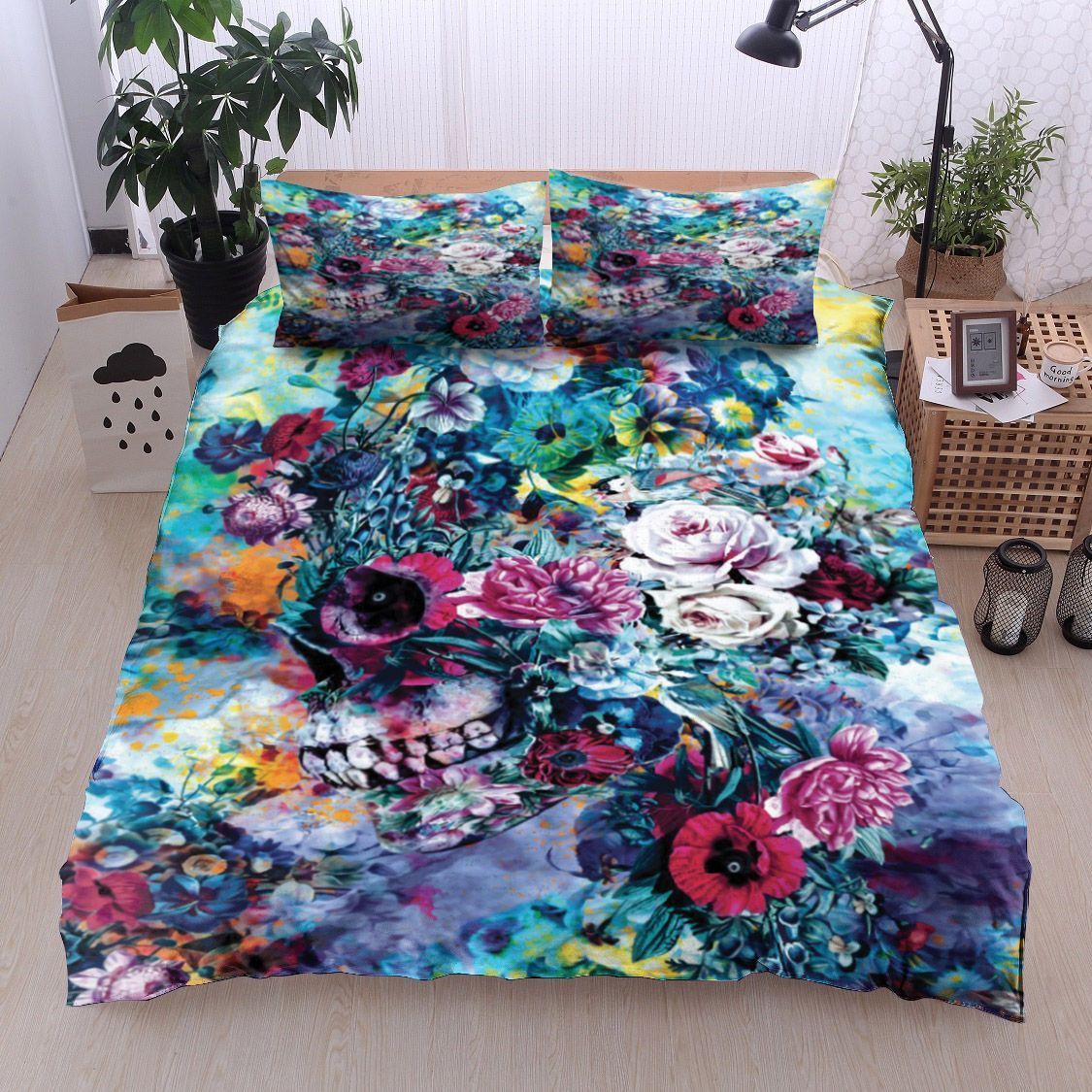 Surreal Skull Bedding Set