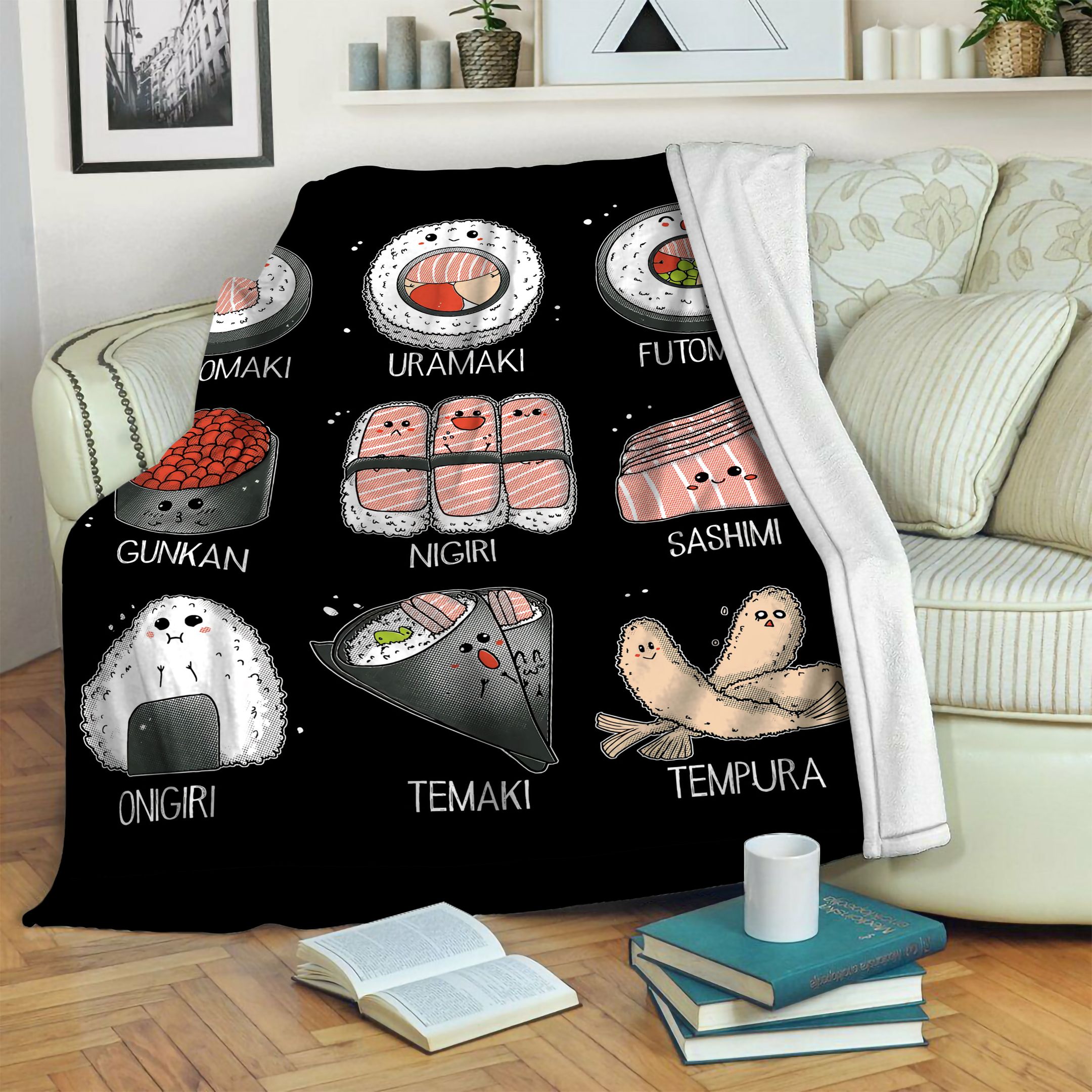 Sushi Fleece Blanket