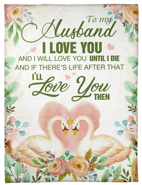 Swan To My Husband I Love You Until I Die Sherpa Fleece Blanket