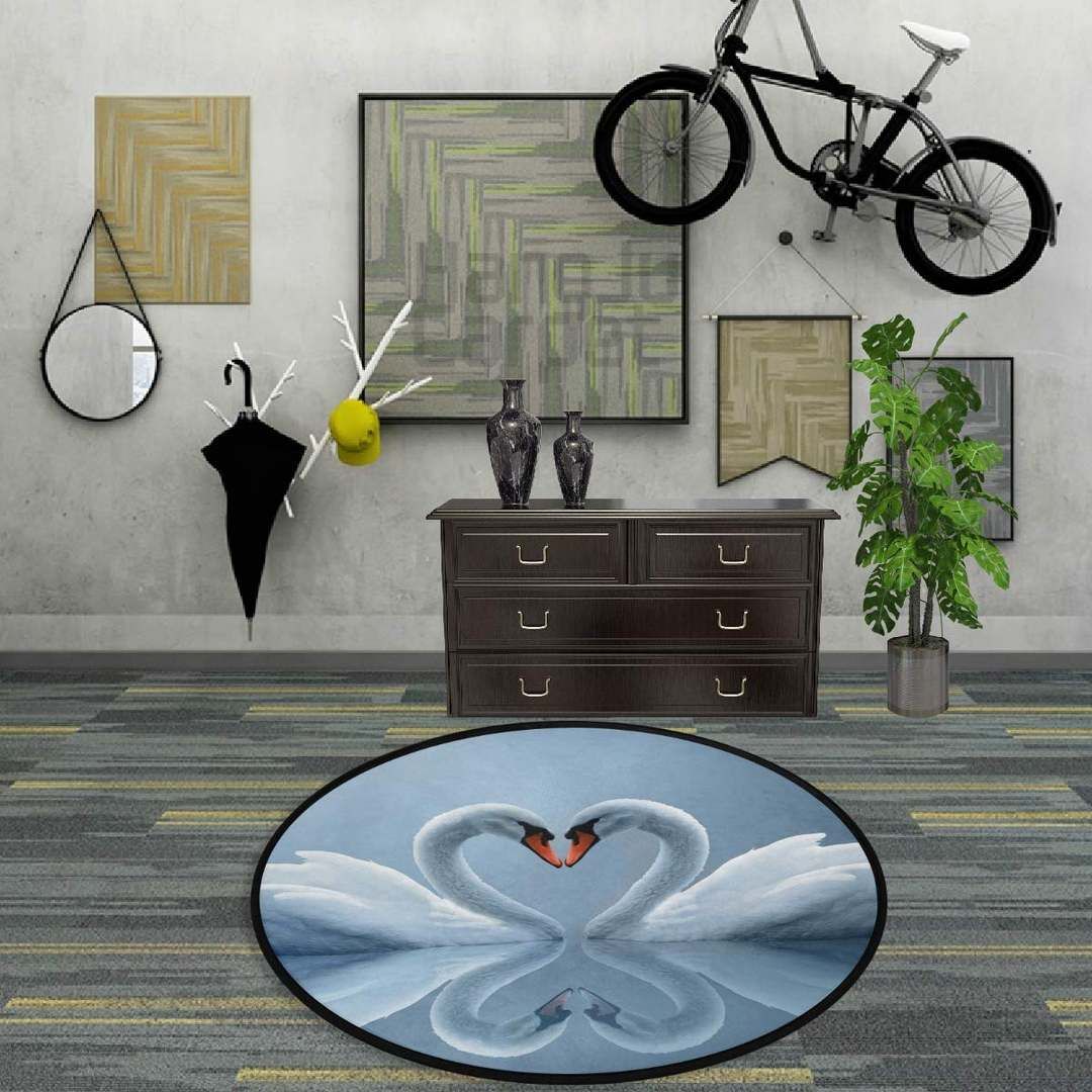 Swans Round Carpet