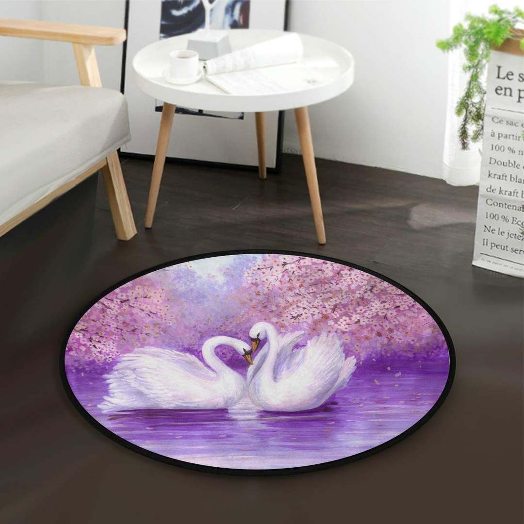 Swans Round Carpet