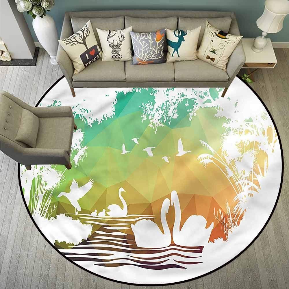 Swans Round Carpet